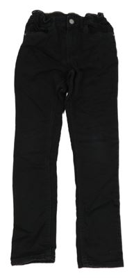 Černé skinny fit teplákové rifle H&M