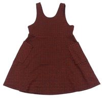 Červeno-čierne trblietavé kockované šaty Nutmeg