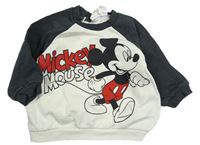 Bielo-antracitová mikina s Mickeym H&M