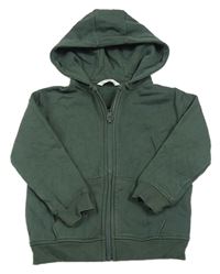Khaki prepínaci mikina s kapucňou M&S