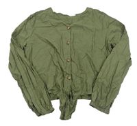 Khaki crop halenka H&M