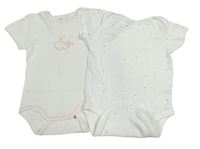 2x bílé body - s velrybou + puntíkaté