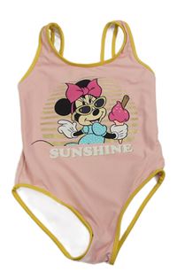 Růžové jednodílné plavky s Minnie Zara