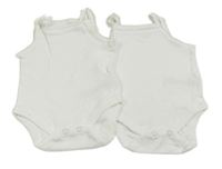 2x biele rebrované body Next