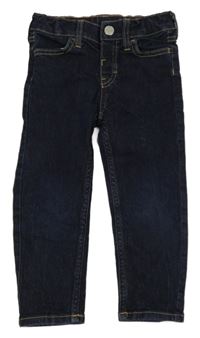 Tmavomodré slim fit rifle H&M
