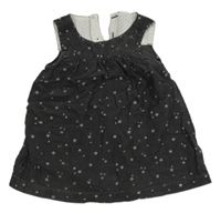 Antracitové manšestrové šaty s hvězdami H&M