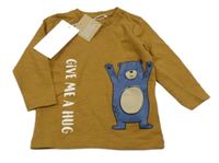 Nové - Hnědé triko s medvědem Name it
