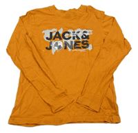 Medové tričko s potlačou Jack & Jones