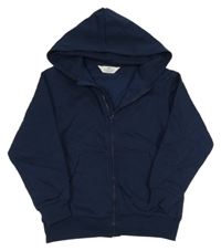 Tmavomodrá prepínaci mikina s kapucňou H&M