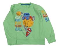 Zelené triko s basketbalovými míči