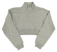 Sivá melírovaná crop mikina Primark