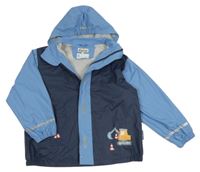 Tmavomodro-modrá nepromokavá bunda s bagrem a kapucí PlayShoes