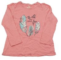 Lososové tričko s pírky Lupilu