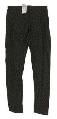 Nové - Tmavošedé vzorované legíny Primark