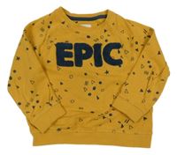 Okrová vzorovaná mikina s nápisom Mothercare