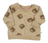 Béžová mikina s medvědy Identic Nature