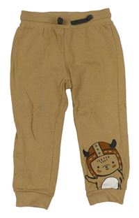 Hnědé tepláky s medvědem So Cute