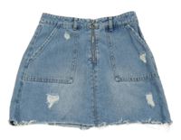 Modrá riflová sukně s prošoupáním Matalan