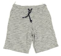 Bílo-černé melírované teplákové kraťasy C&A