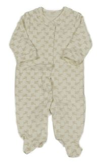 Smetanový vzorovaný overal