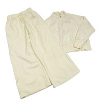 2set - Smetanová crop mikina s logem + wide leg tepláky KappaxPrimark