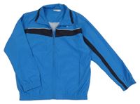 Modrá šusťáková sportovní bunda