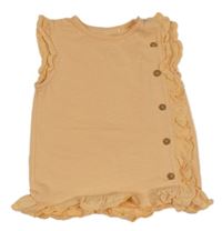 Oranžové tričko s kanýry a gombíkmi Topomini