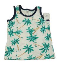 Nové - Smetanové tílko s palmami Primark