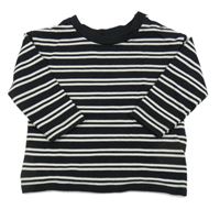 Černo-bílé pruhované mikinotriko M&S