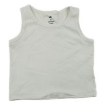 Biely rebrovaný crop top We