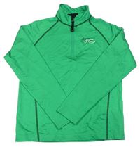 Zelené funkčné športové tričko so stojačikom
