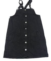 Čierne rifľové na traké prepínaci šaty Denim Co.