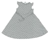 Sivé bavlnené šaty s konvičkami H&M