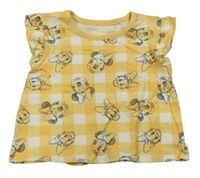 Žlto-biele kockované tričko s Minnie George