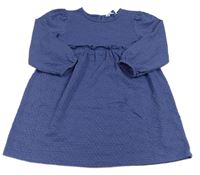 Tmavomodré vzorované šaty Primark