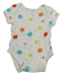 Biele body s farebnymi smajlíky Primark