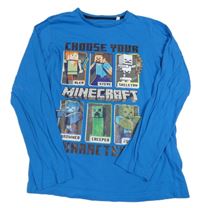 Modré triko s Minecraft C&A