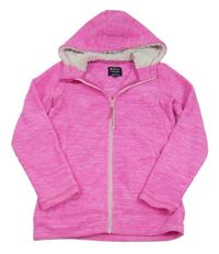 Neónově ružová fleecová funkčná prepínaci mikina s kapucňou Mountain Warehouse