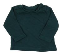 Tmavozelené žebrované triko Matalan