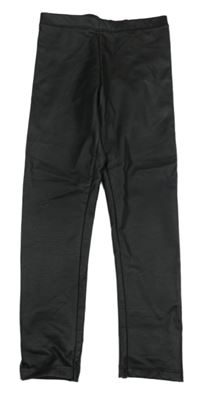 Černé koženkové legíny H&M