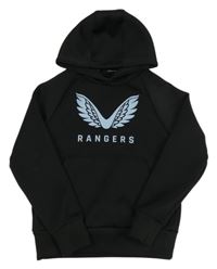 Čierna mikina s křídly a kapucňou