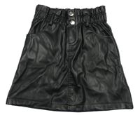 Černá koženková sukně s kapsami Primark