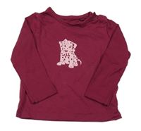 Vínové triko se psem Lupilu