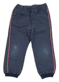 Tmavomodré bodkovaná é cuff rifle