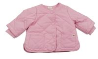 Ružová šušťáková prešívaná zateplená bunda Next