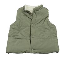 Khaki šušťáková zateplená vesta George