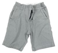 Svetlomodré pruhované plátenné chino kraťasy H&M