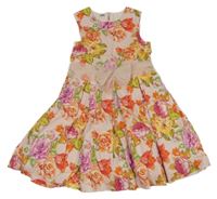 Svetloružová -farebné kvetované šaty