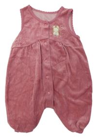 Ružový zamatový overal s myškou Mothercare