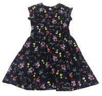 Čierne kvetované čipkové šaty Primark